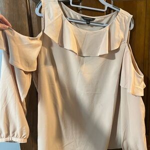 Banana Republic Cream Cold Shoulder Blouse